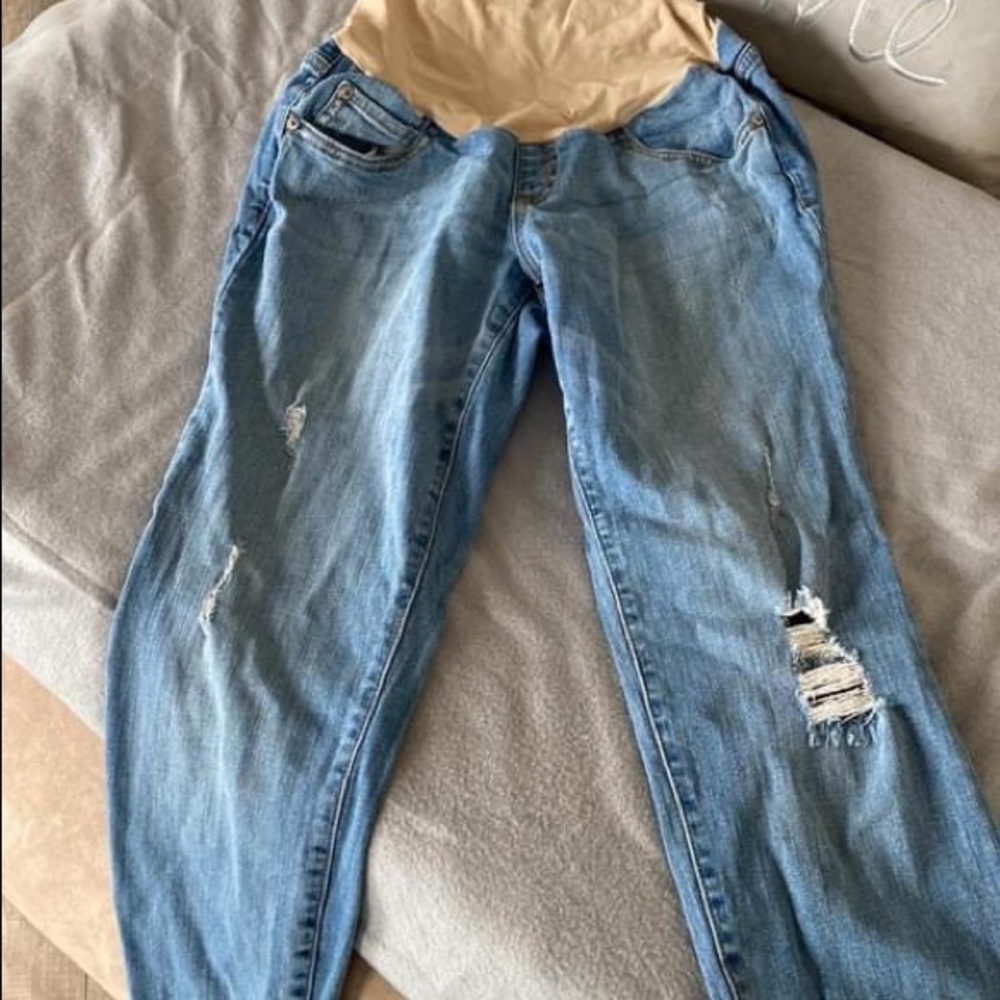 Maternity jeans and dress